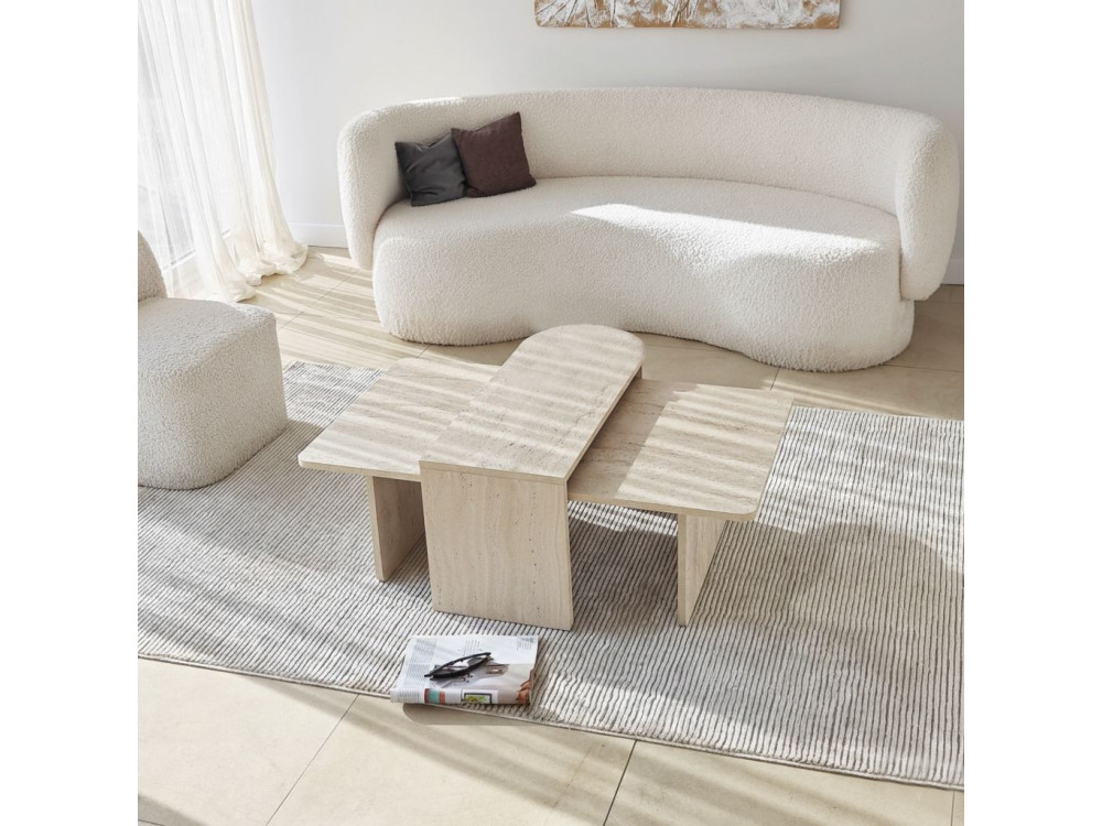 Paris" houten salontafel set 105 x 60 x 35 cm - Brons