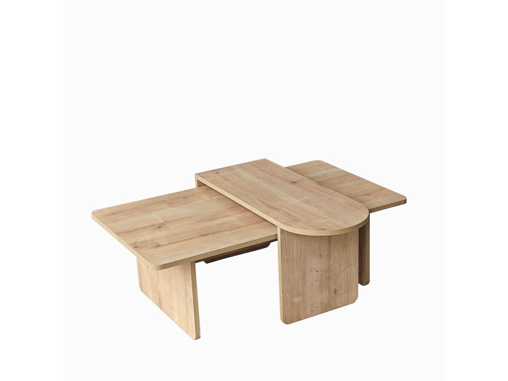 Paris" houten salontafel set 105 x 60 x 35 cm - Brons