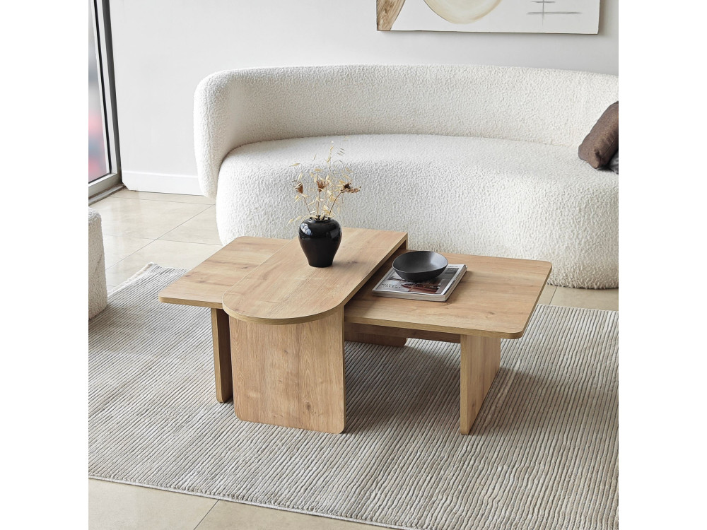 Paris" houten salontafel set 105 x 60 x 35 cm - Brons
