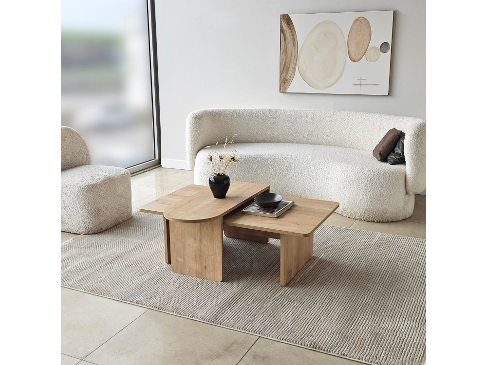 Paris" houten salontafel set 105 x 60 x 35 cm - Brons