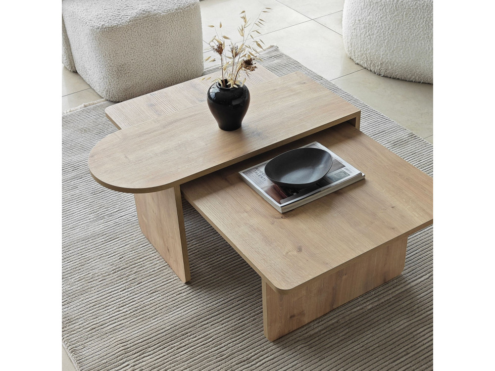 Paris" houten salontafel set 105 x 60 x 35 cm - Brons