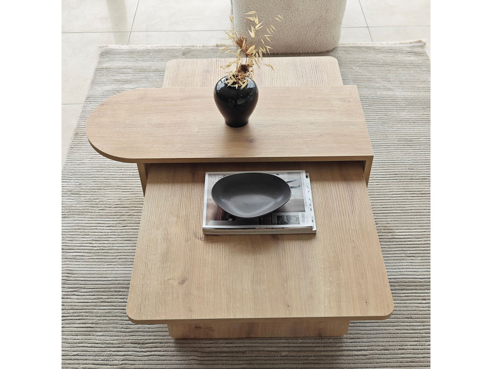 Paris" houten salontafel set 105 x 60 x 35 cm - Brons