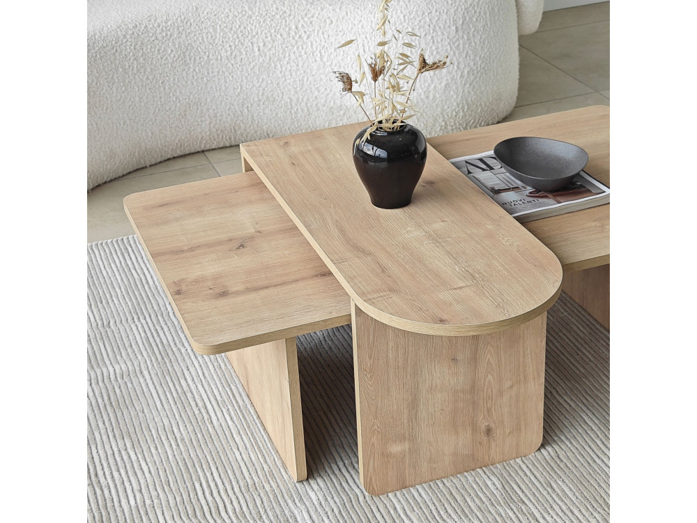 Paris" houten salontafel set 105 x 60 x 35 cm - Brons