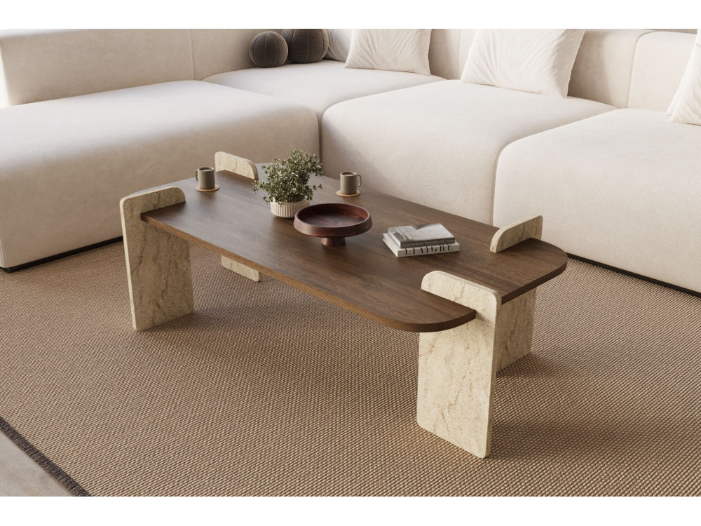 Houten salontafel "Leapiri" - 120 x 60 x 35 cm - Bruin