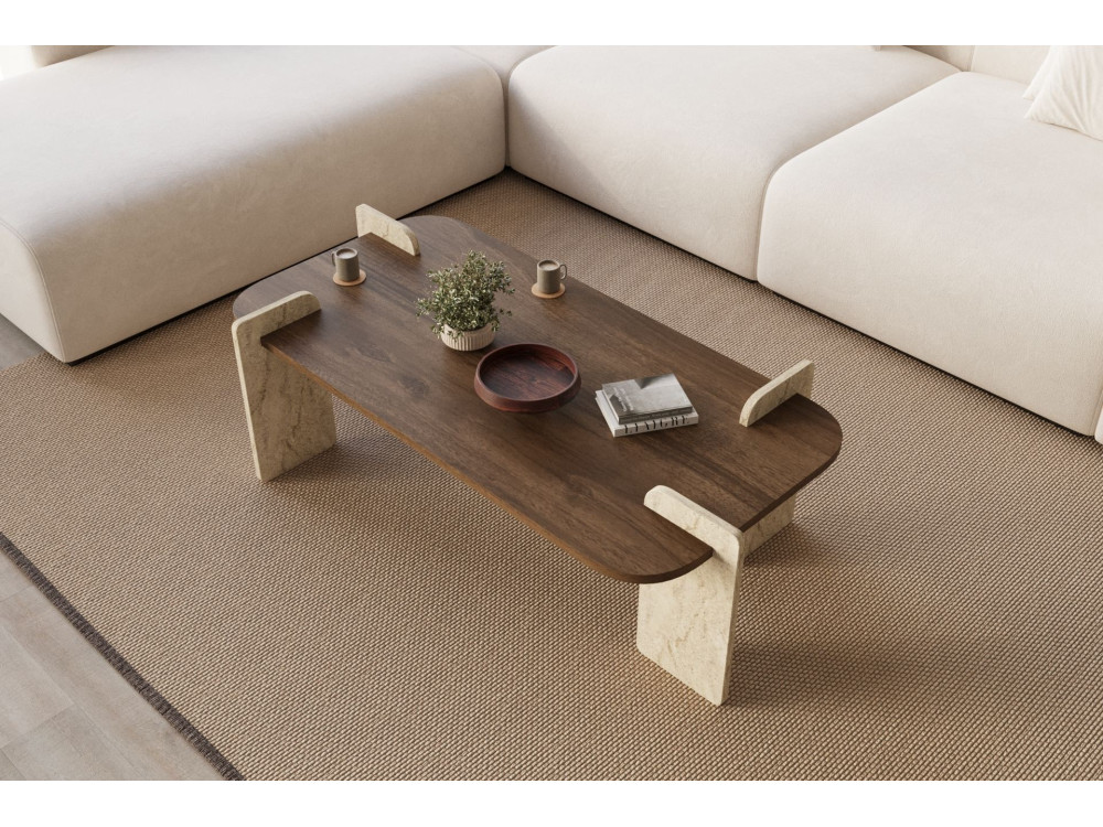 Houten salontafel "Leapiri" - 120 x 60 x 35 cm - Bruin