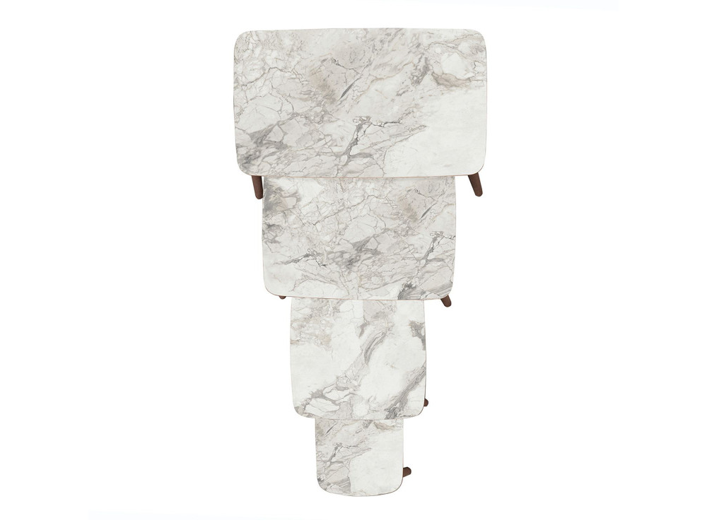 Luci" 4-delige houten nesttafel 70 x 40 x 55 cm - Wit