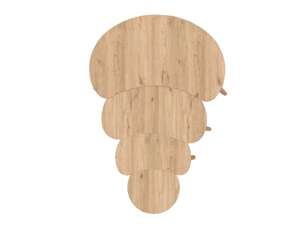Moon" houten nesttafel (4 stuks) 40 x 75 x 55 cm - Eik