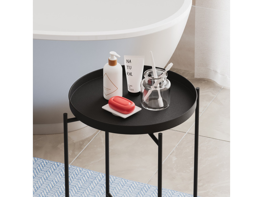 Metalen salontafel "Sheby" 46 x 46 x 56 cm - Zwart