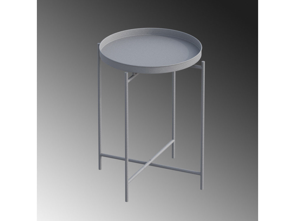 Metalen salontafel "Sheby" 46 x 46 x 56 cm - Grijs