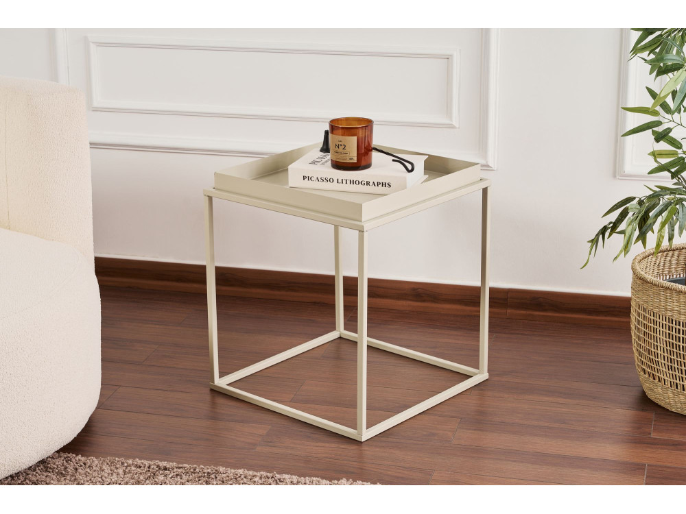 Metalen salontafel "Koala" 45 x 45 x 52 cm - Taupe