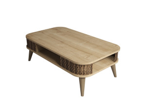 Houten salontafel "Eylul" - 105 x 60 x 34 cm - Bruin