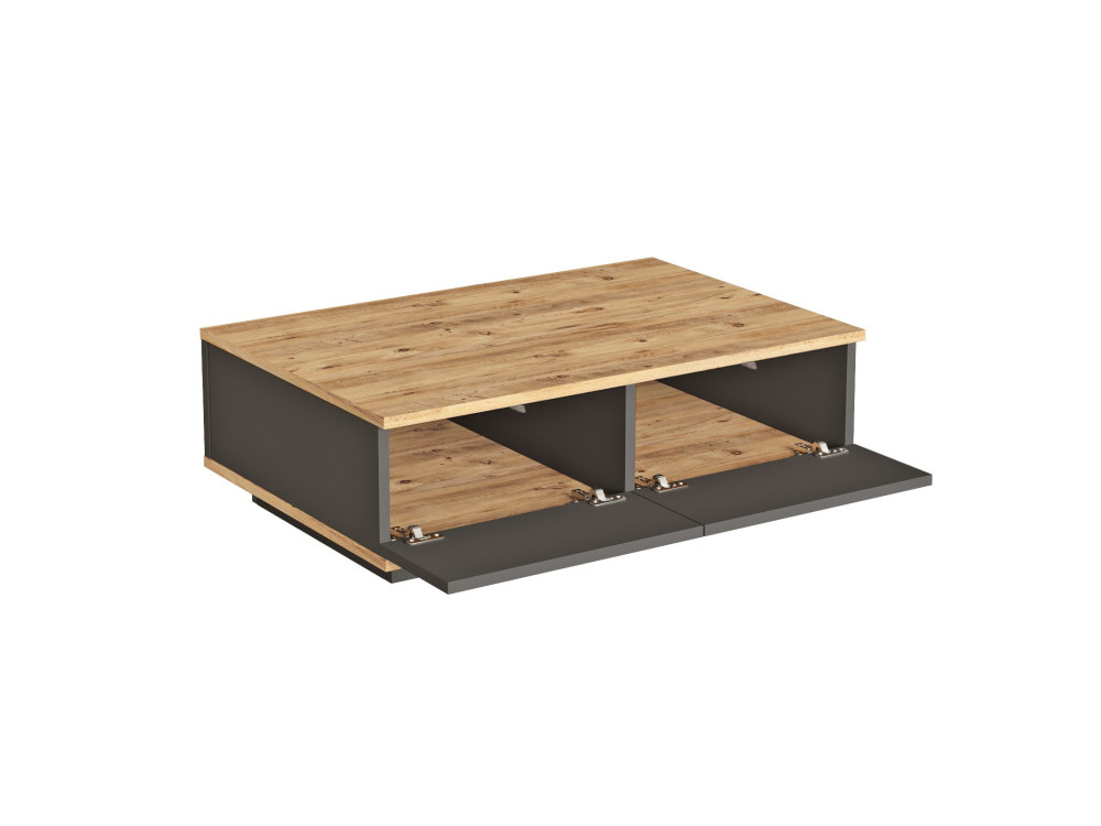 Frew" houten salontafel - 90 x 60 x 28 cm - Bruin