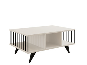 Houten salontafel "Bert" - 90 x 60 x 40 cm - Wit