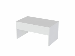 Akilli" salontafel met houten opbergkist - 90 x 52 x 45 cm - Wit
