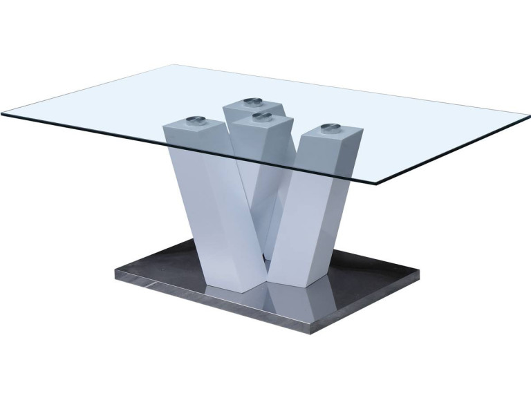 Salontafel "Gaya" - 110 x 60 x 40 cm - Wit gelakt