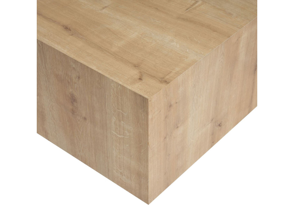 Prizma" MDF salontafel - 90 x 90 x 35 cm - Saffier Eik