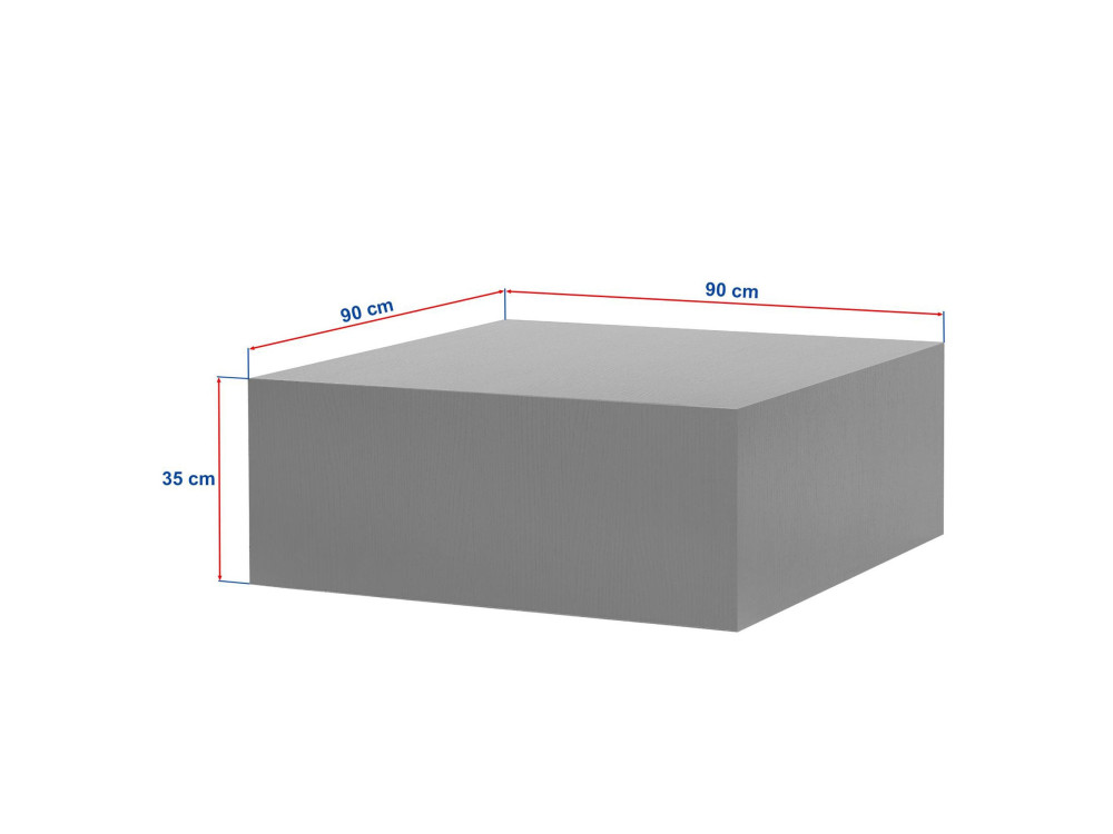 Prizma" MDF salontafel - 90 x 90 x 35 cm - Saffier Eik