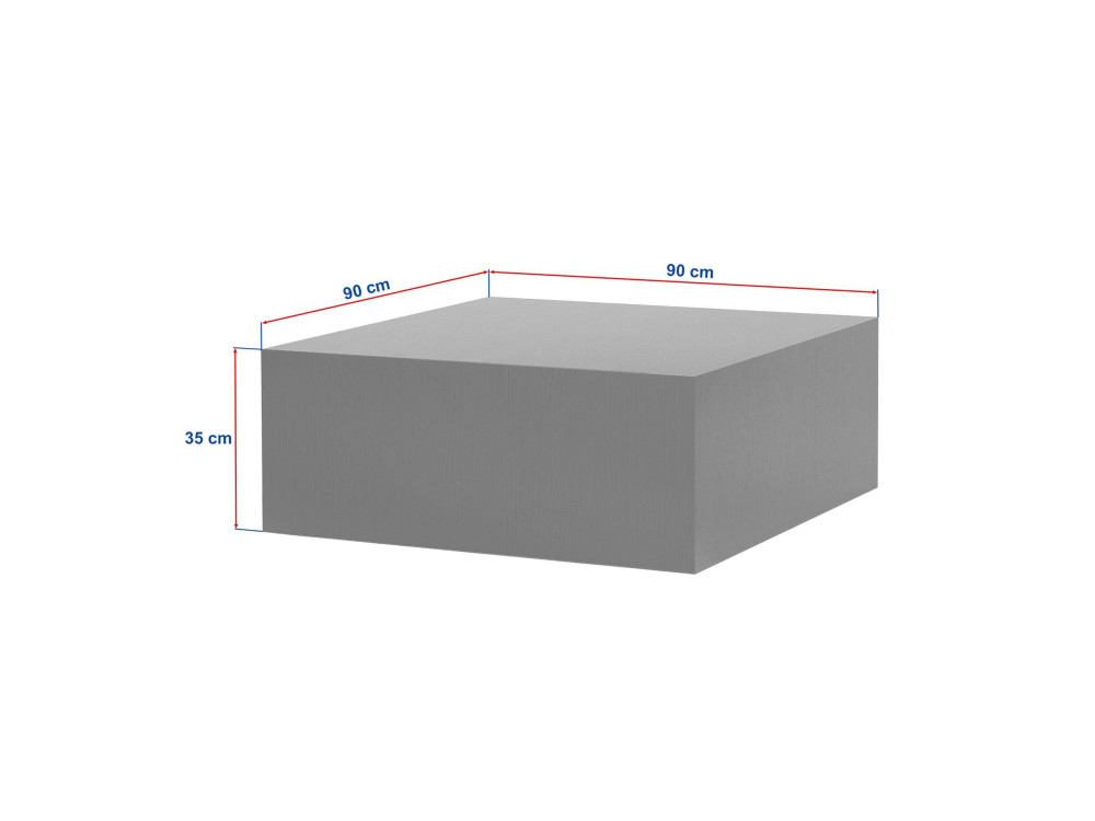 MDF salontafel "Prizma" - 90 x 90 x 35 cm - Notelaar