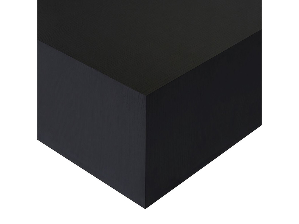 Prizma" MDF salontafel - 90 x 90 x 35 cm - Zwart hout