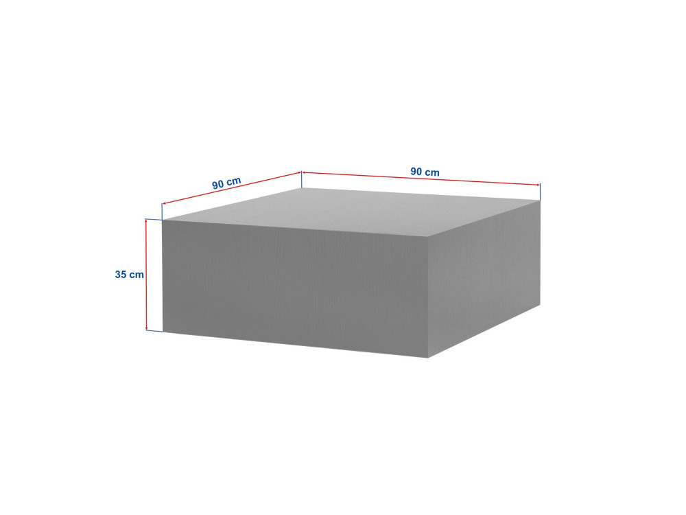 Prizma" MDF salontafel - 90 x 90 x 35 cm - Zwart hout