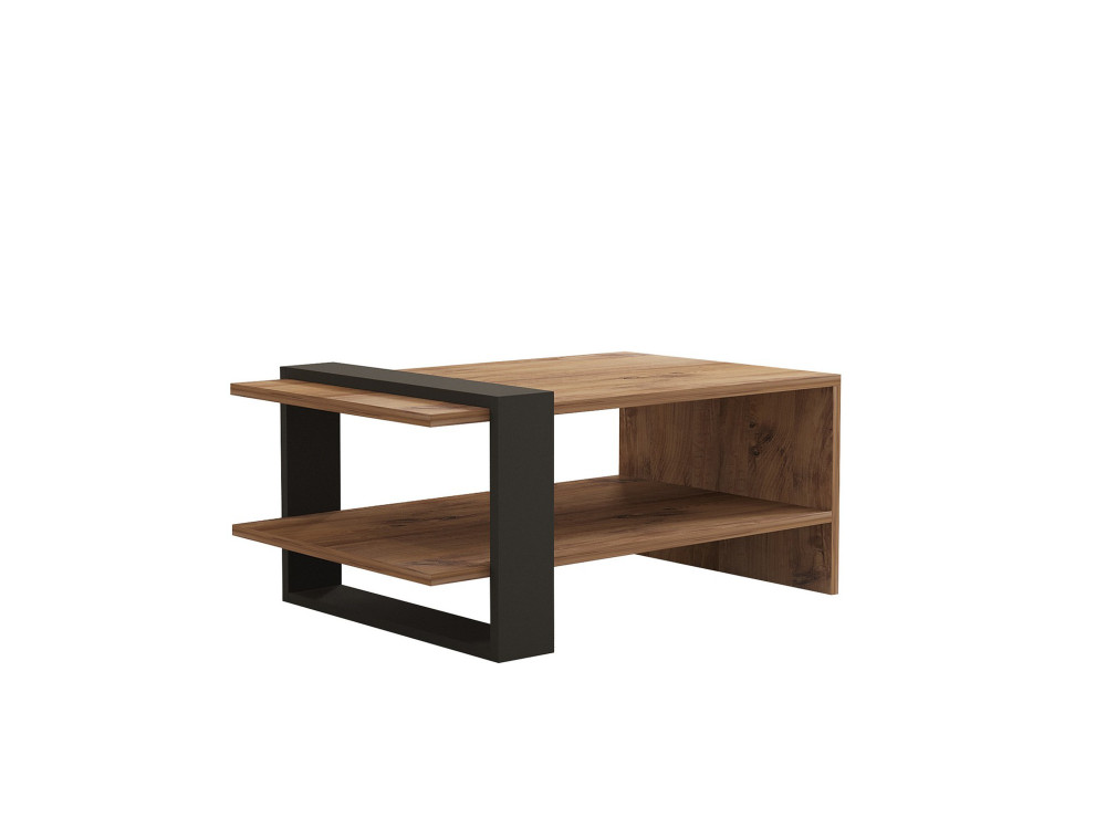 Houten salontafel "Ova" - 80 x 55 x 35 cm - Bruin