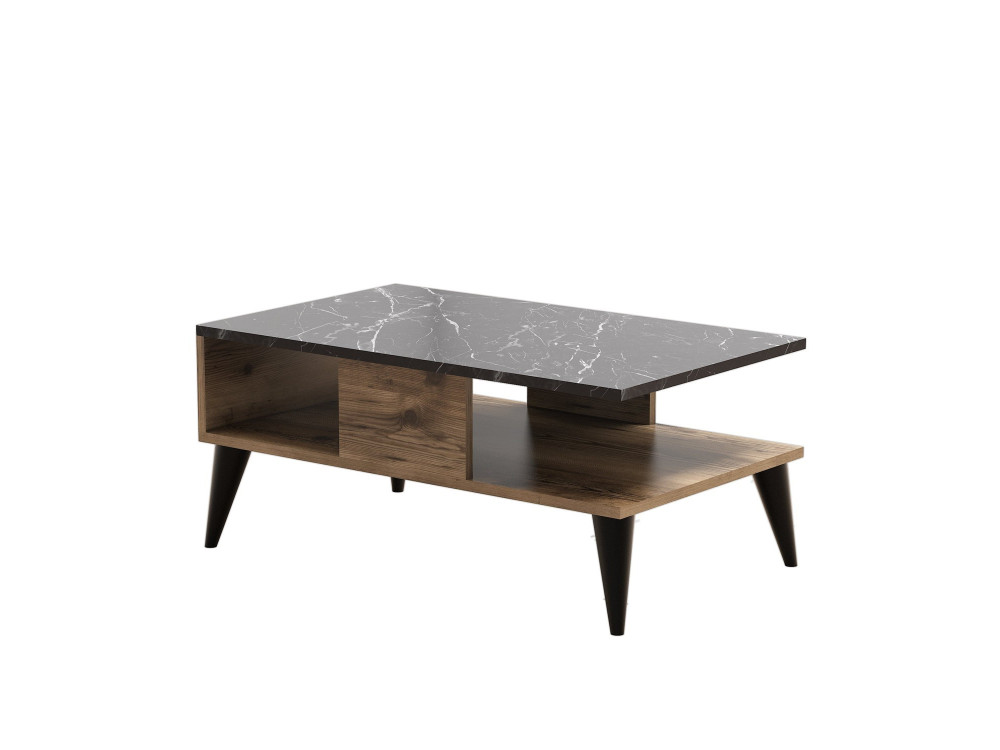 Lidya" houten salontafel - 90 x 54 x 39 cm - Bruin