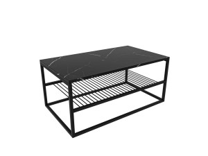 Houten salontafel "Asude" - 95 x 55 x 42 cm - Zwart