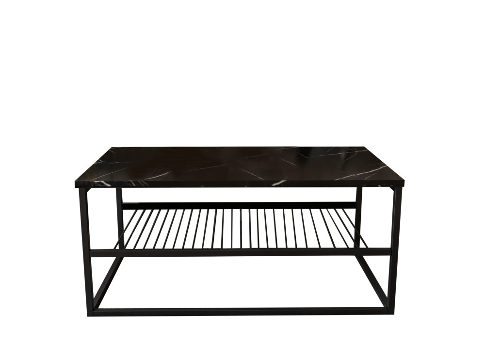 Houten salontafel "Asude" - 95 x 55 x 42 cm - Zwart