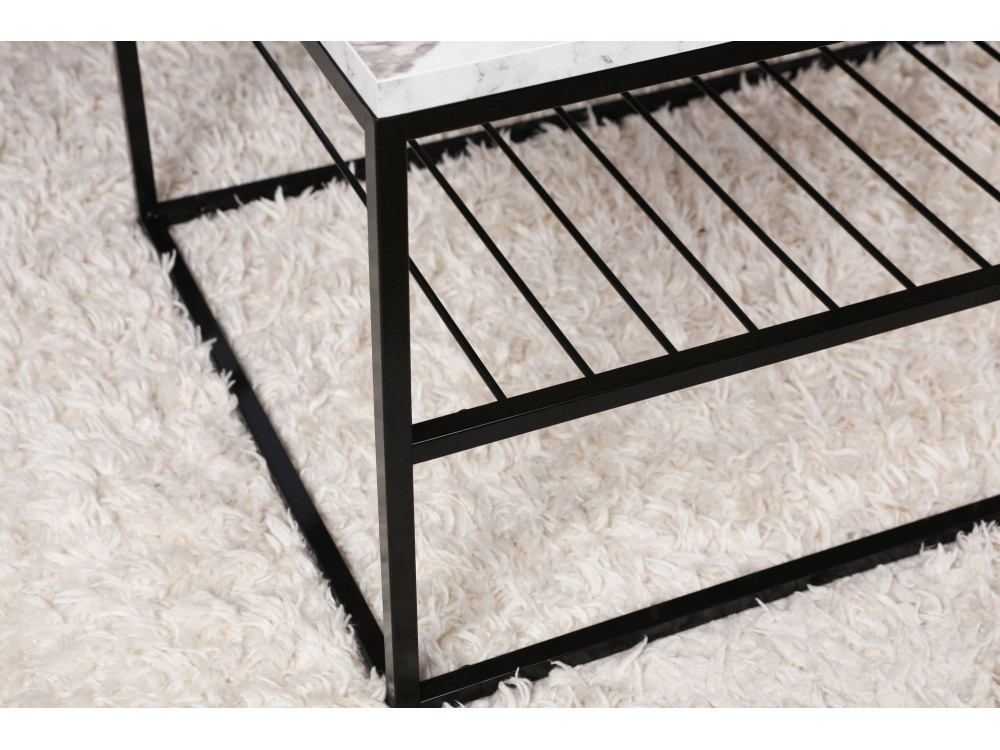 Houten salontafel "Asude" - 95 x 55 x 42 cm - Wit