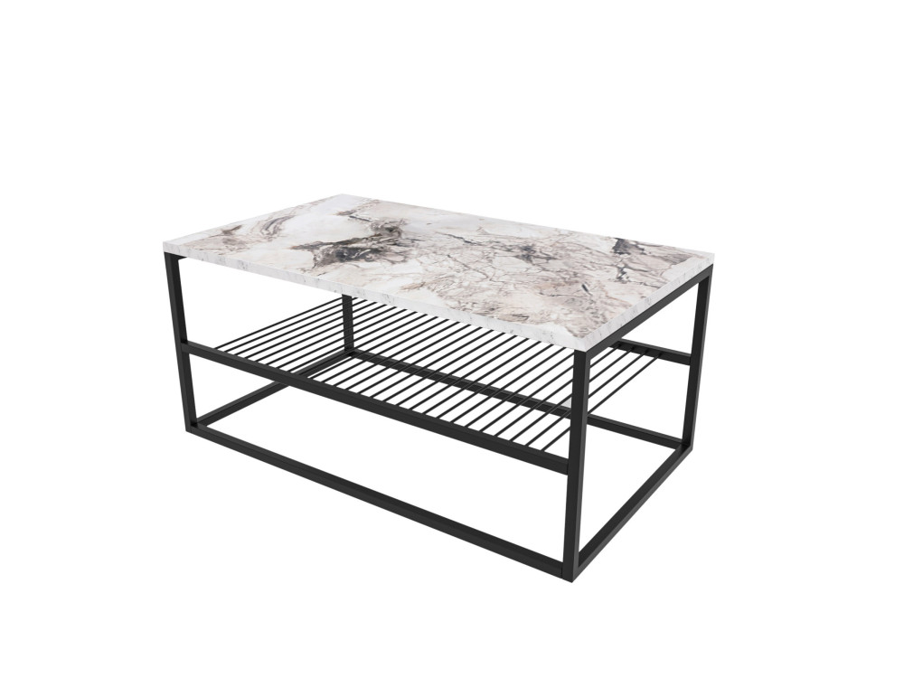 Houten salontafel "Asude" - 95 x 55 x 42 cm - Wit