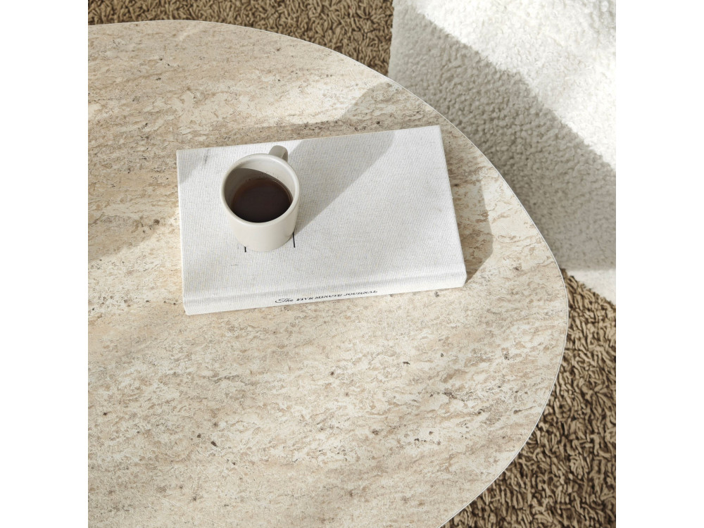 Houten salontafel "Rock" - 100 x 60 x 35 cm - Travertin