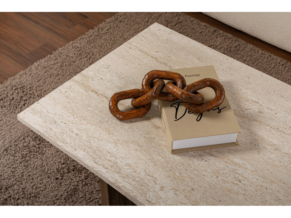 Houten salontafel "Sabin" - 119 x 60 x 40 cm - Travertin