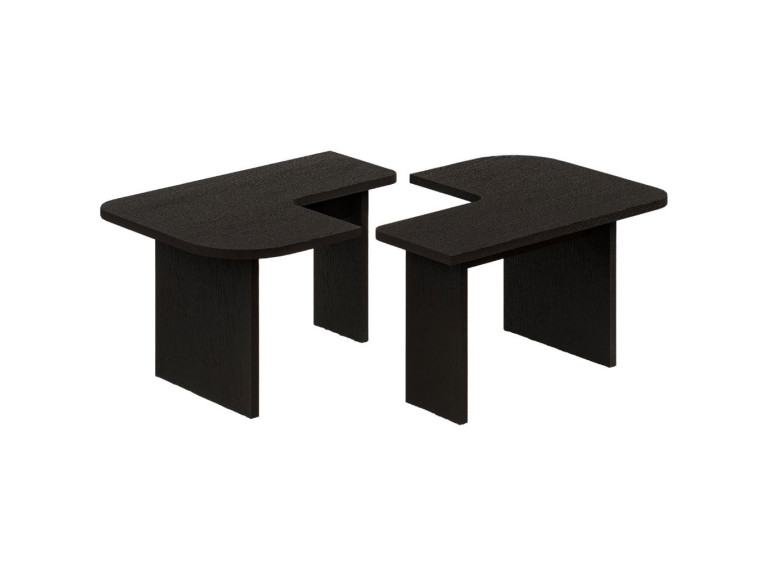 Houten salontafelset "Iris" - 90 x 45 x 35 cm - Zwart
