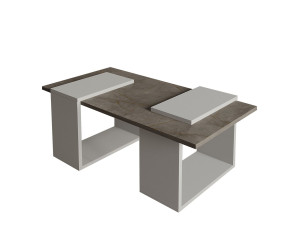 Houten salontafel "Matris" - 90 x 46 x 37 cm - Grijs