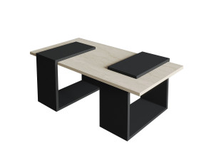 Houten salontafel "Matris" - 90 x 46 x 37 cm - Antracietgrijs