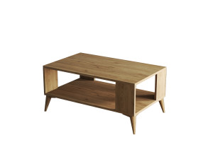 Authentieke" houten salontafel - 90 x 41 x 54 cm - Bruin