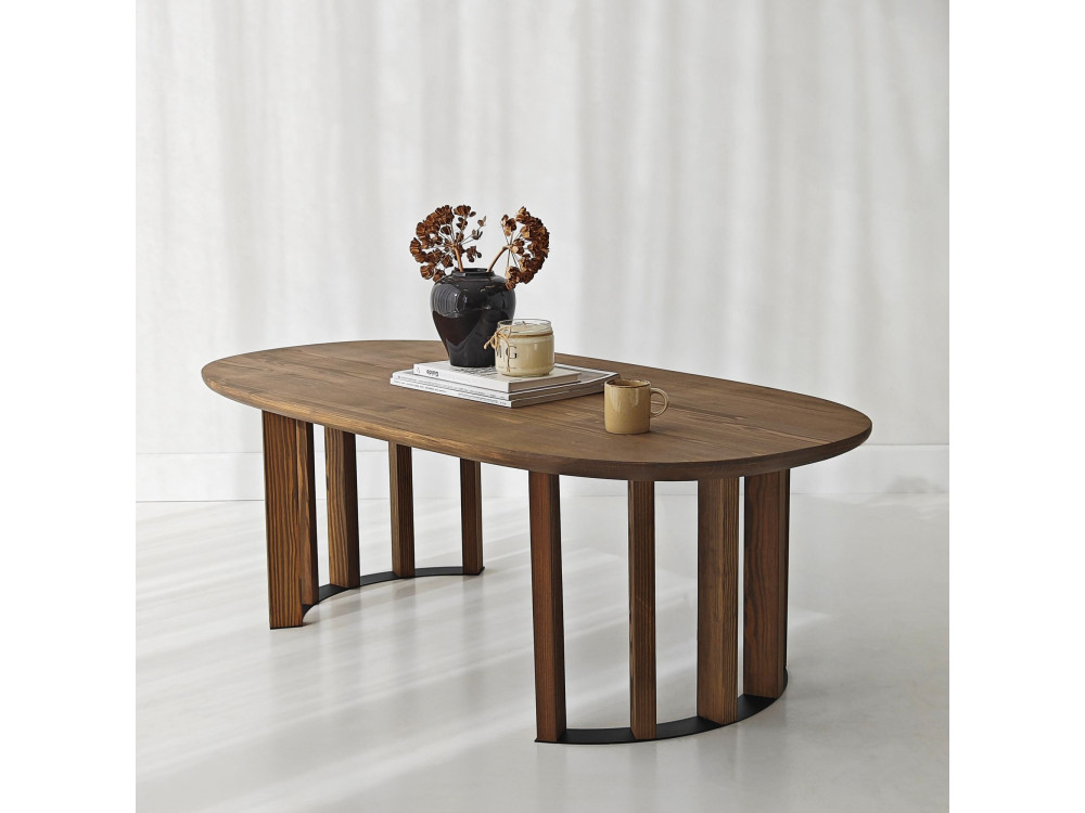 Houten salontafel "Elysia" - 120 x 60 x 40 cm - Bruin