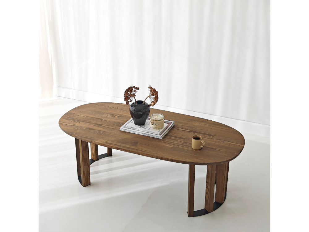 Houten salontafel "Elysia" - 120 x 60 x 40 cm - Bruin
