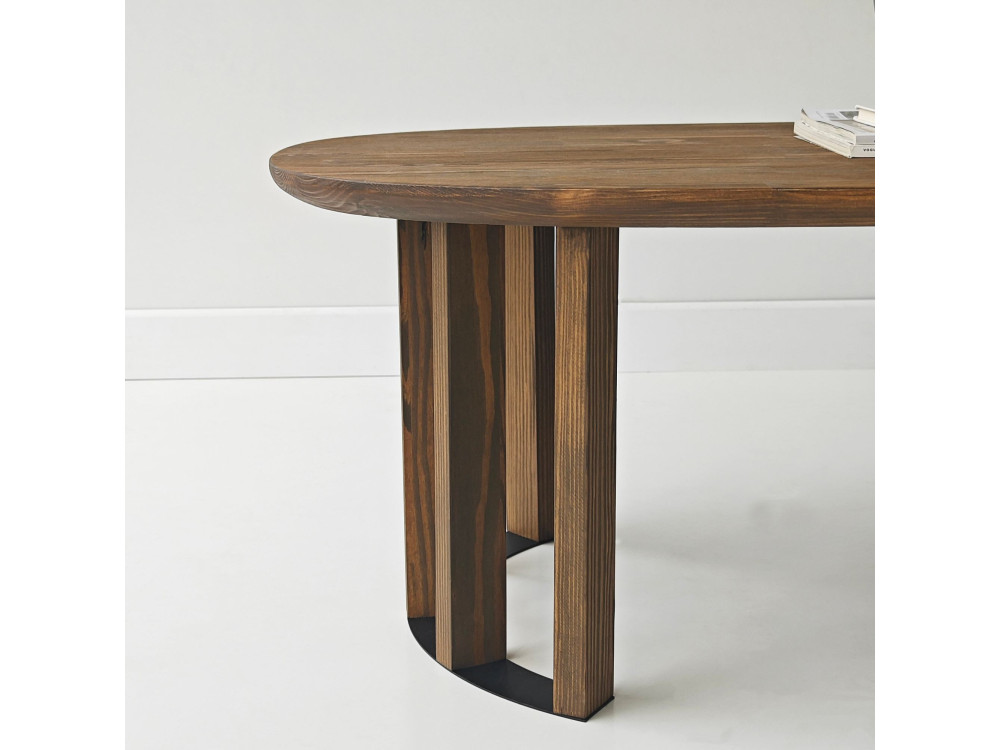 Houten salontafel "Elysia" - 120 x 60 x 40 cm - Bruin