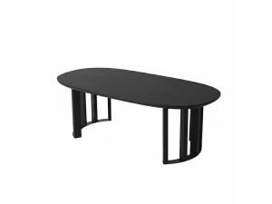 Houten salontafel "Elysia" - 120 x 60 x 40 cm - Zwart