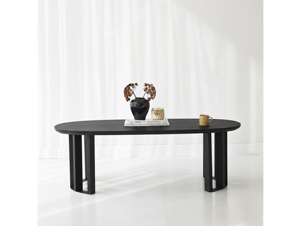 Houten salontafel "Elysia" - 120 x 60 x 40 cm - Zwart