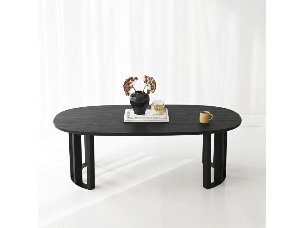 Houten salontafel "Elysia" - 120 x 60 x 40 cm - Zwart