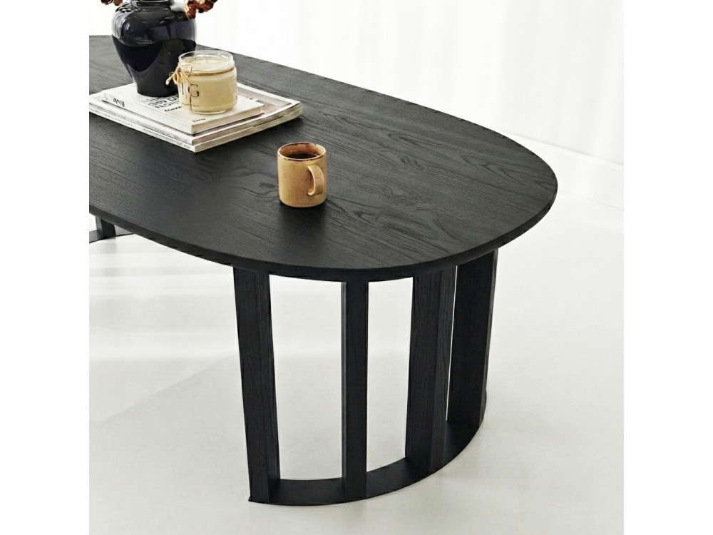 Houten salontafel "Elysia" - 120 x 60 x 40 cm - Zwart