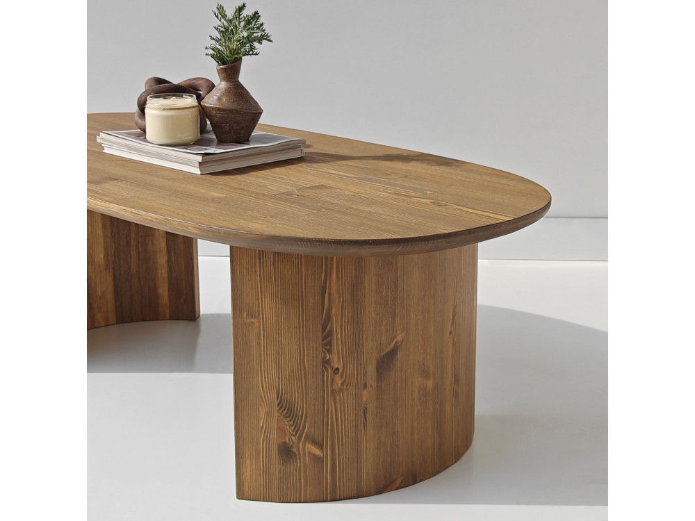 Hudson" houten salontafel - 120 x 60 x 40 cm - Bruin