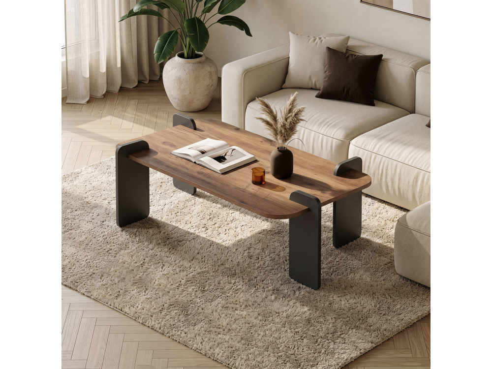 Houten salontafel "Renard" - 120 x 60 x 35 cm - Lichtbruin