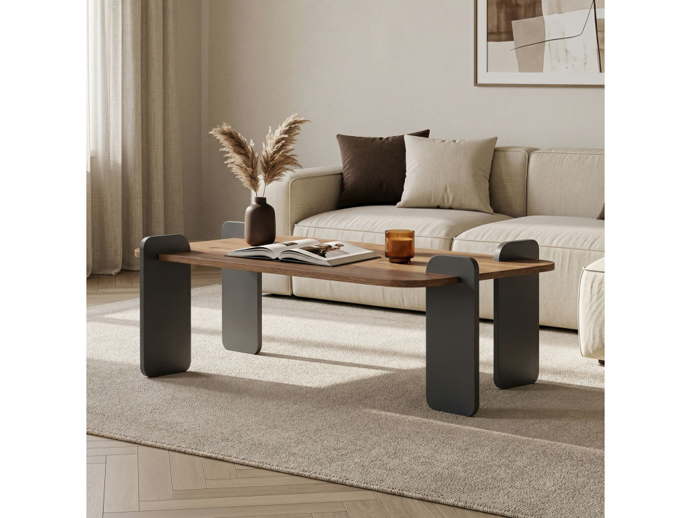 Houten salontafel "Renard" - 120 x 60 x 35 cm - Lichtbruin