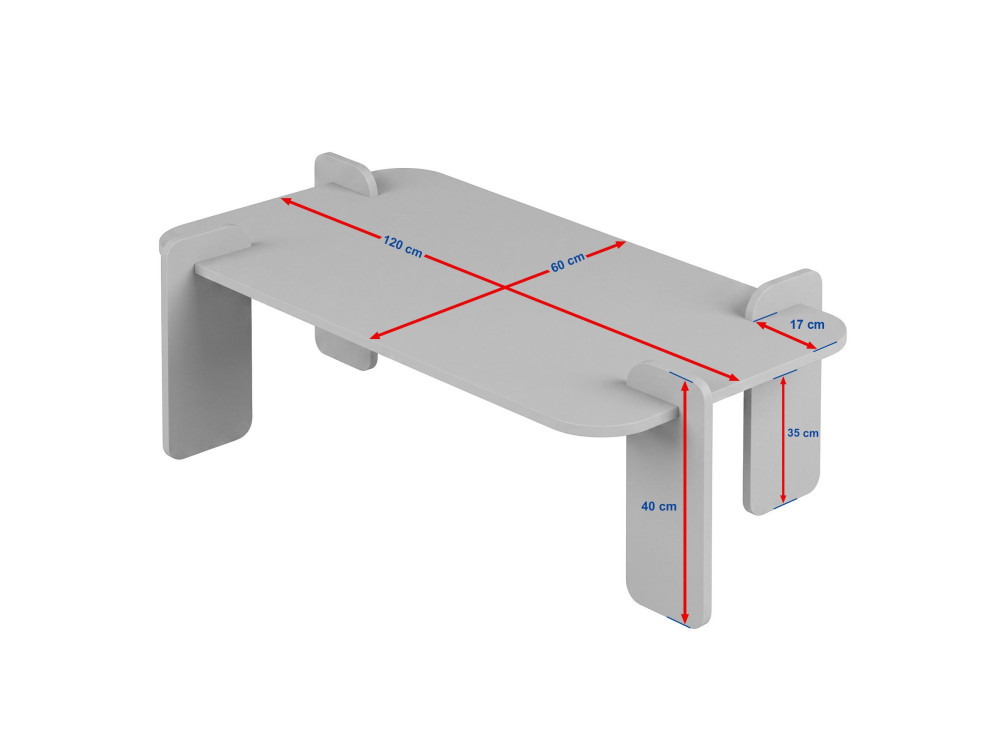 Houten salontafel "Renard" - 120 x 60 x 35 cm - Lichtbruin