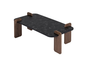 Houten salontafel "Renard" - 120 x 60 x 35 cm - Zwart