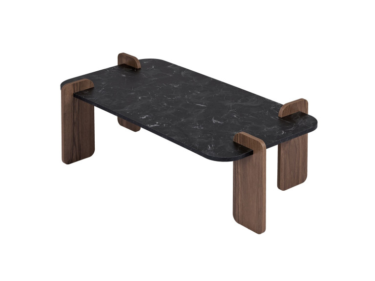 Houten salontafel "Renard" - 120 x 60 x 35 cm - Zwart