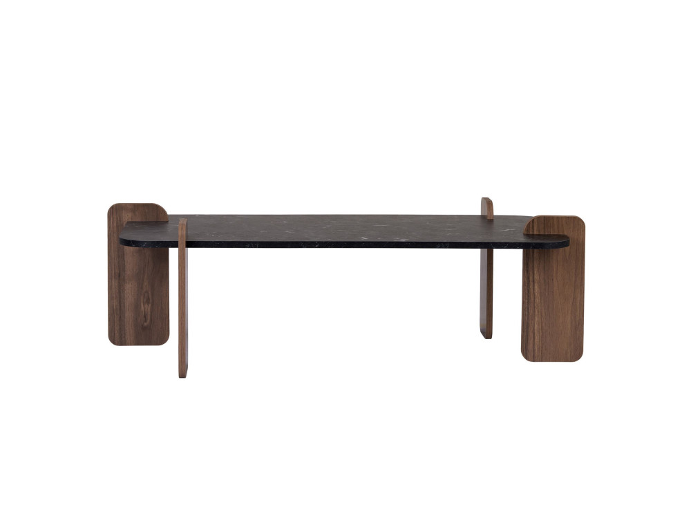 Houten salontafel "Renard" - 120 x 60 x 35 cm - Zwart